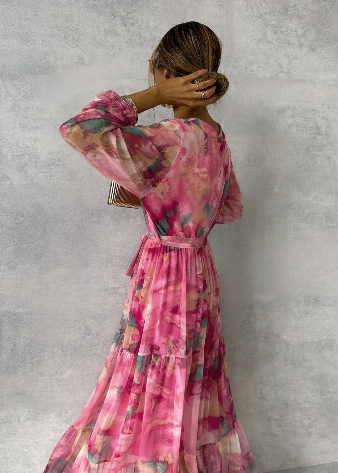Rosalie Watercolour Wrap Dres