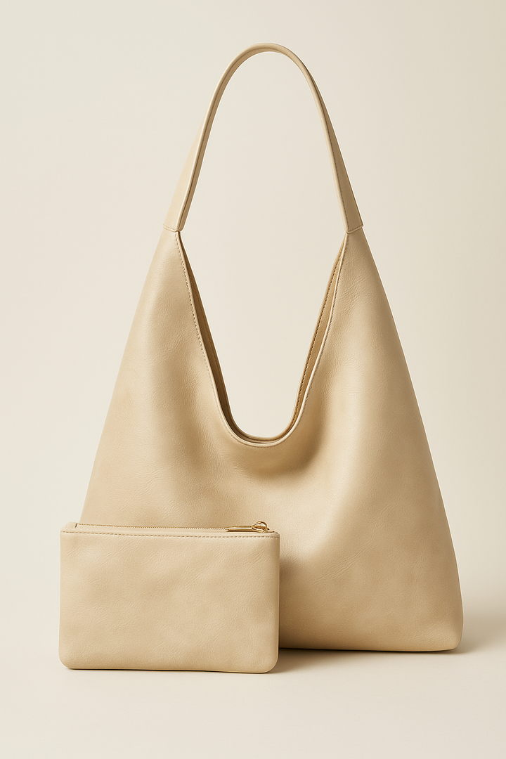 Vintage PU Tote & Wallet Set