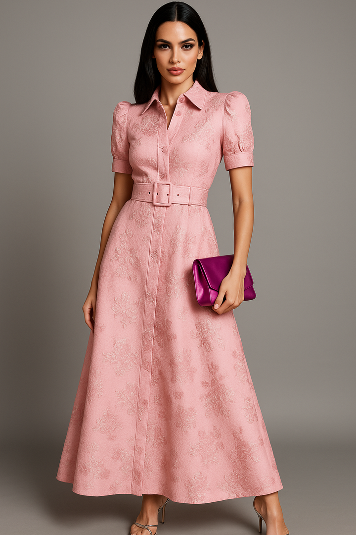 Sukena Tailored Button Front Maxi Dress