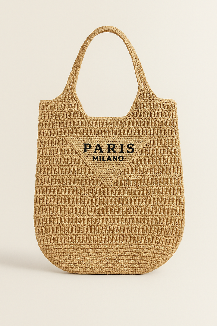 Plaited Raffia Beach Tote