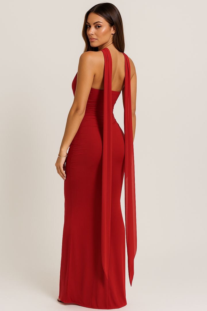 Two-piece Strapless Off-Shoulder Maxi Dress