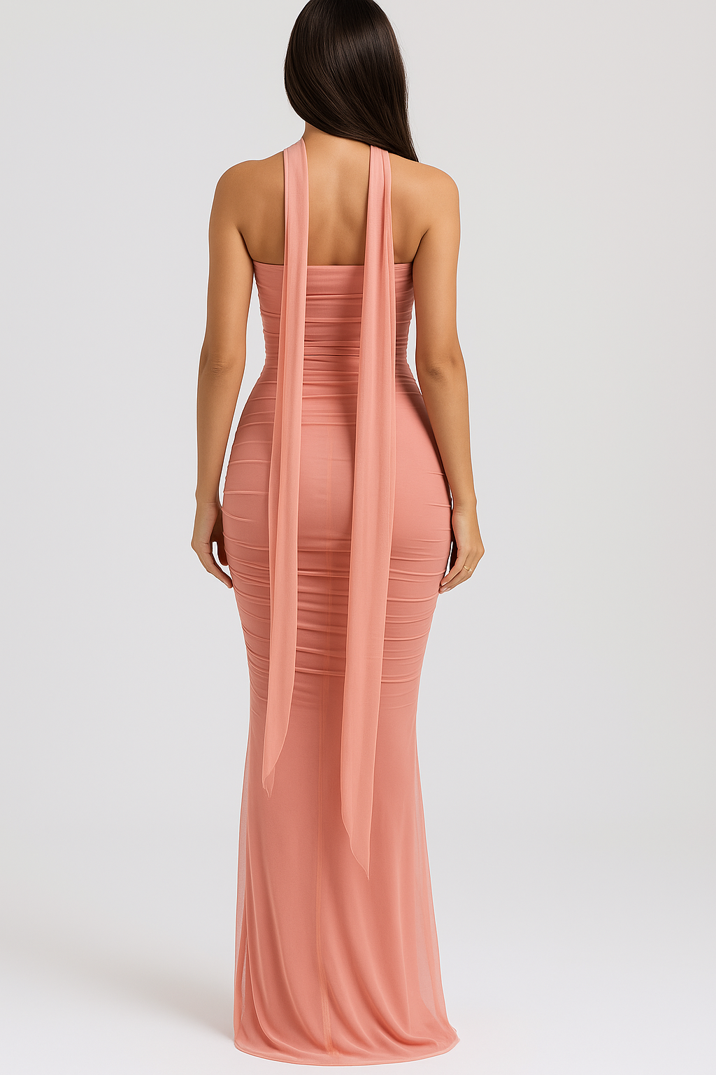 Two-piece Strapless Off-Shoulder Maxi Dress