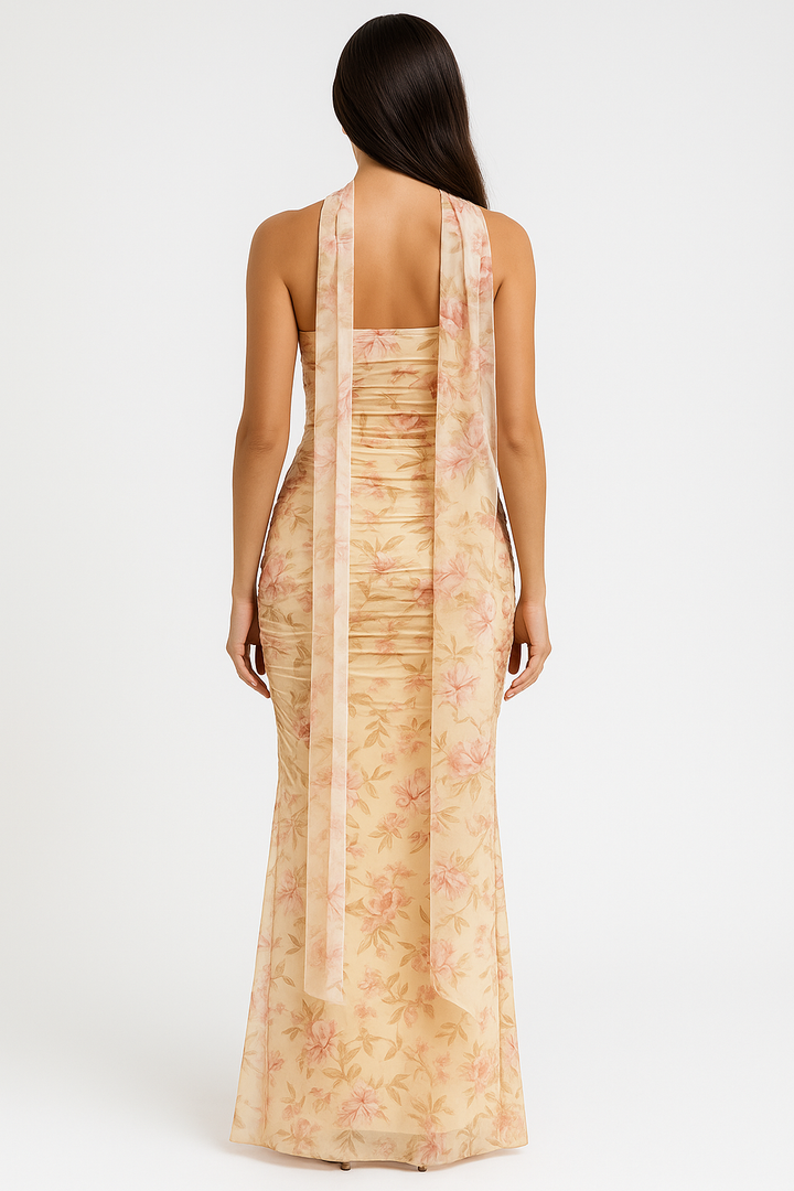 Two-piece Strapless Off-Shoulder Maxi Dress
