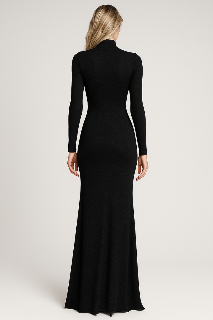 Hollow out Long Sleeve Maxi Dress