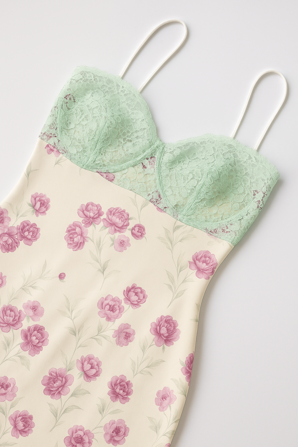 Lace Floral Maxi Dress – Spaghetti Strap