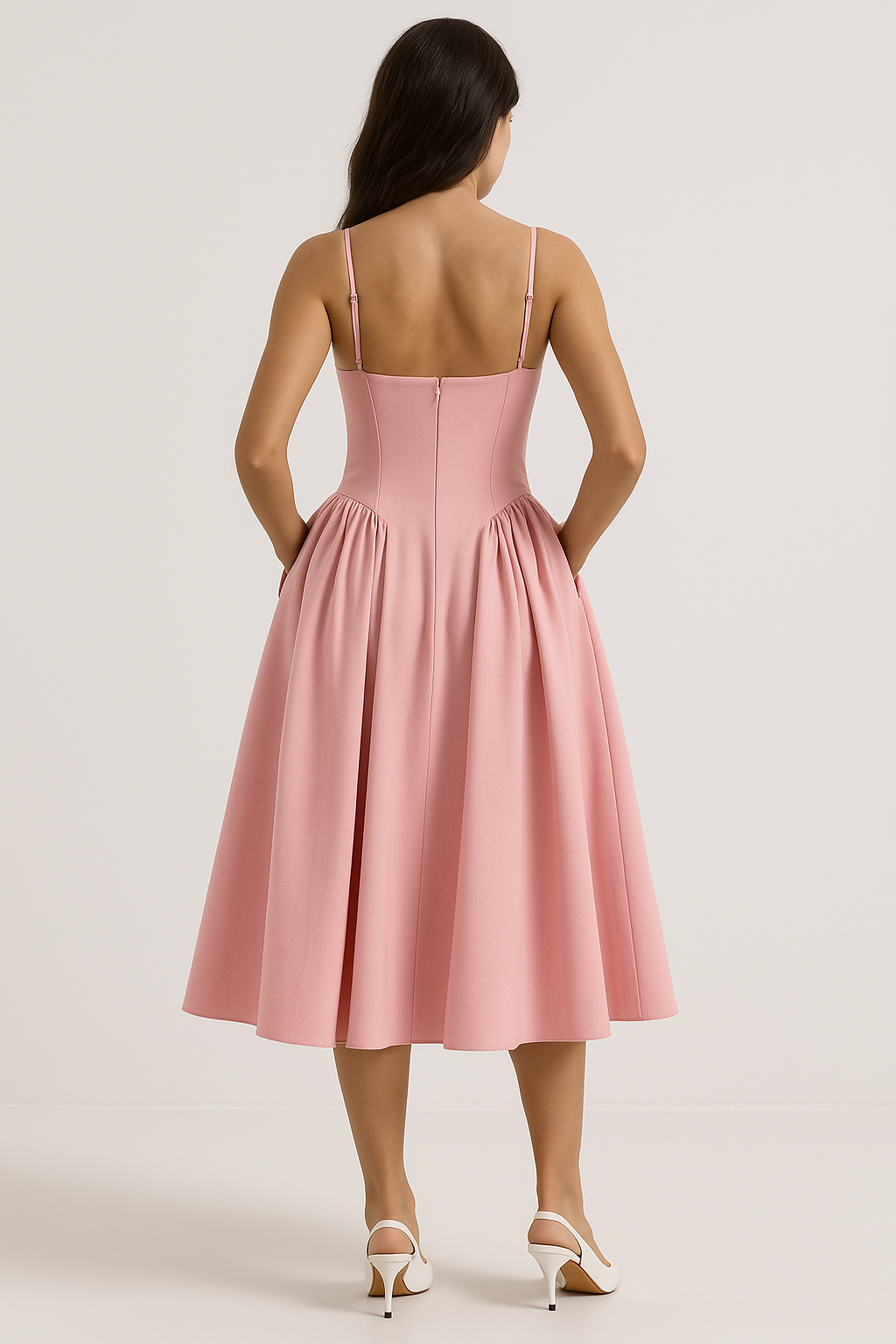 A-line Midi Dress – Pleated Hem