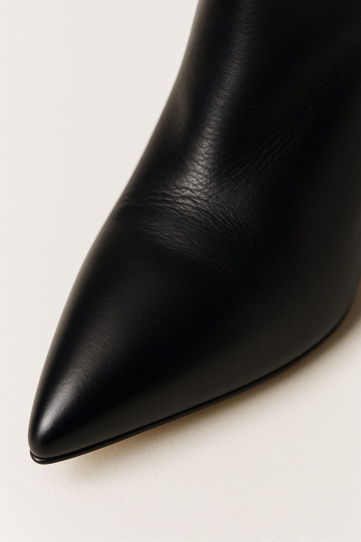 Croc-Embossed Knee-High Boots