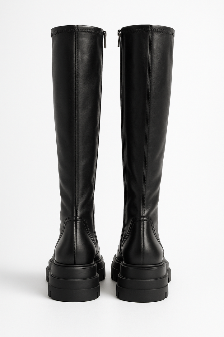 Black Venom Leather Boots
