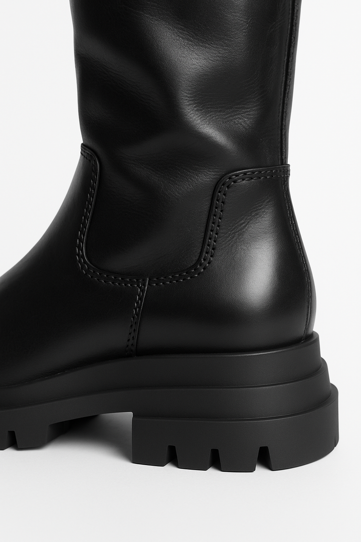 Black Venom Leather Boots