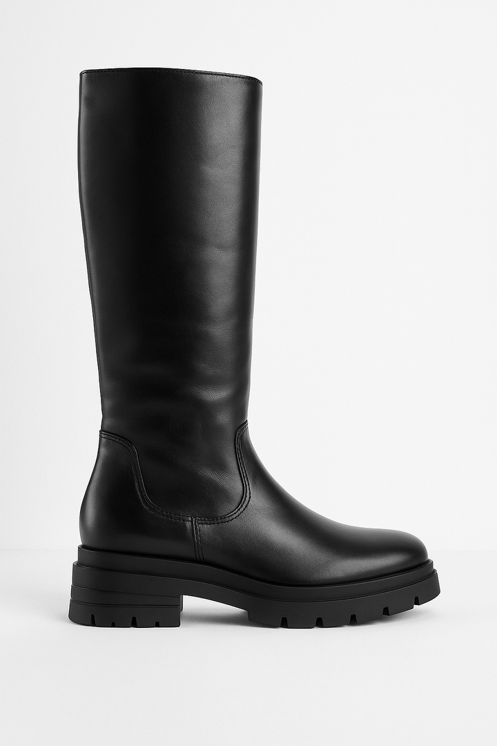 Black Venom Leather Boots