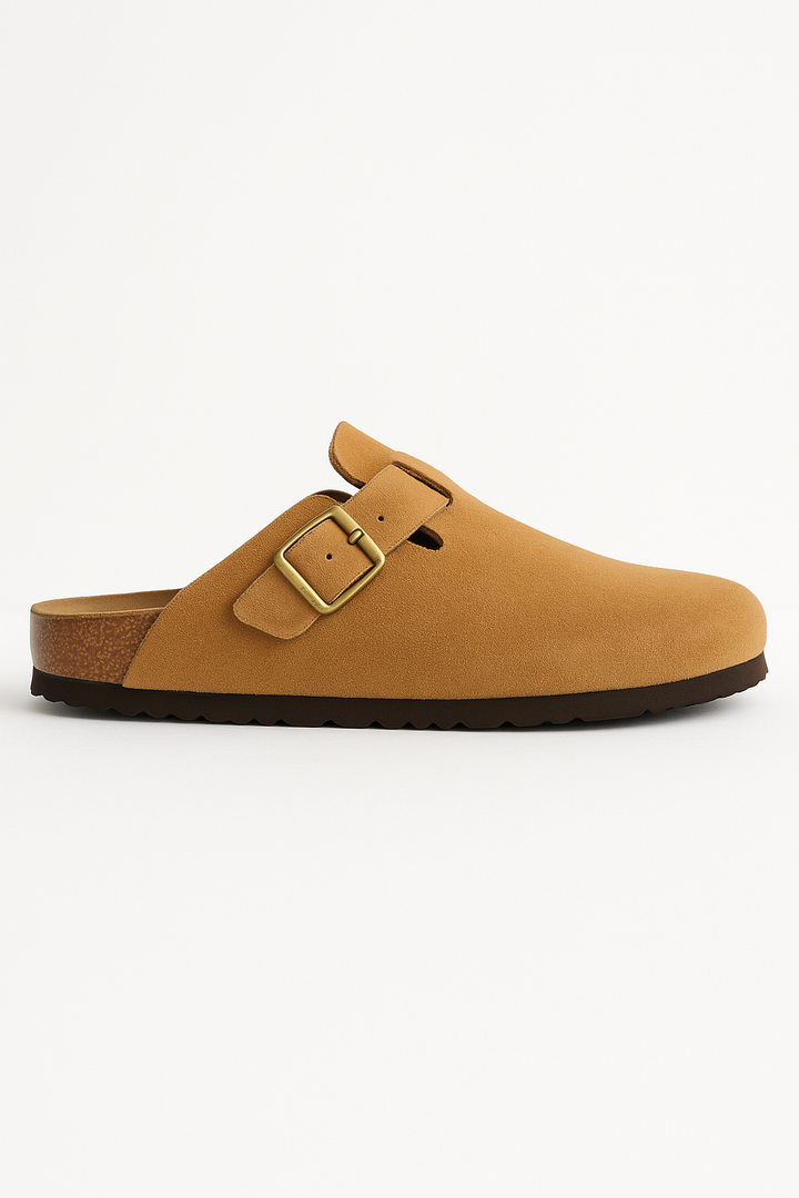 Suede Cork Clogs