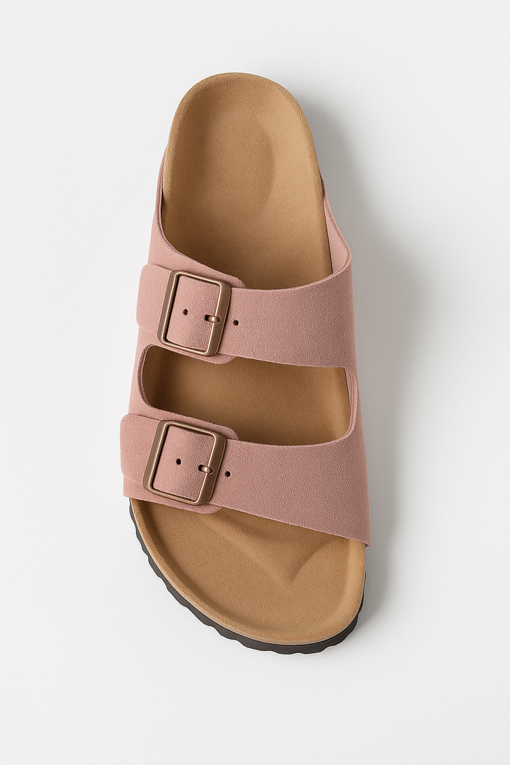 Suede Slide Sandals