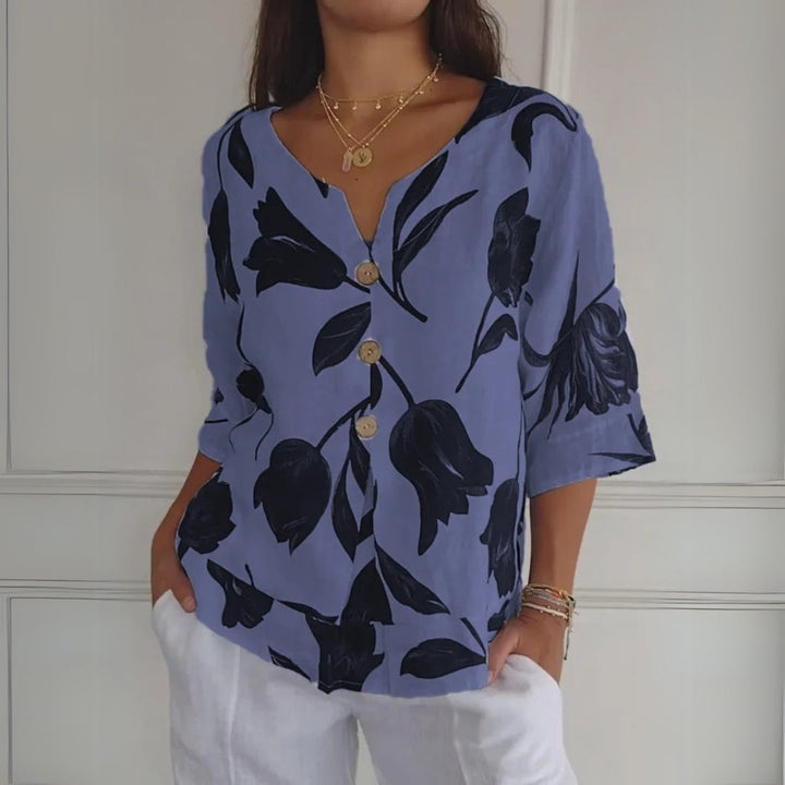 Maxine Floral Button Blouse