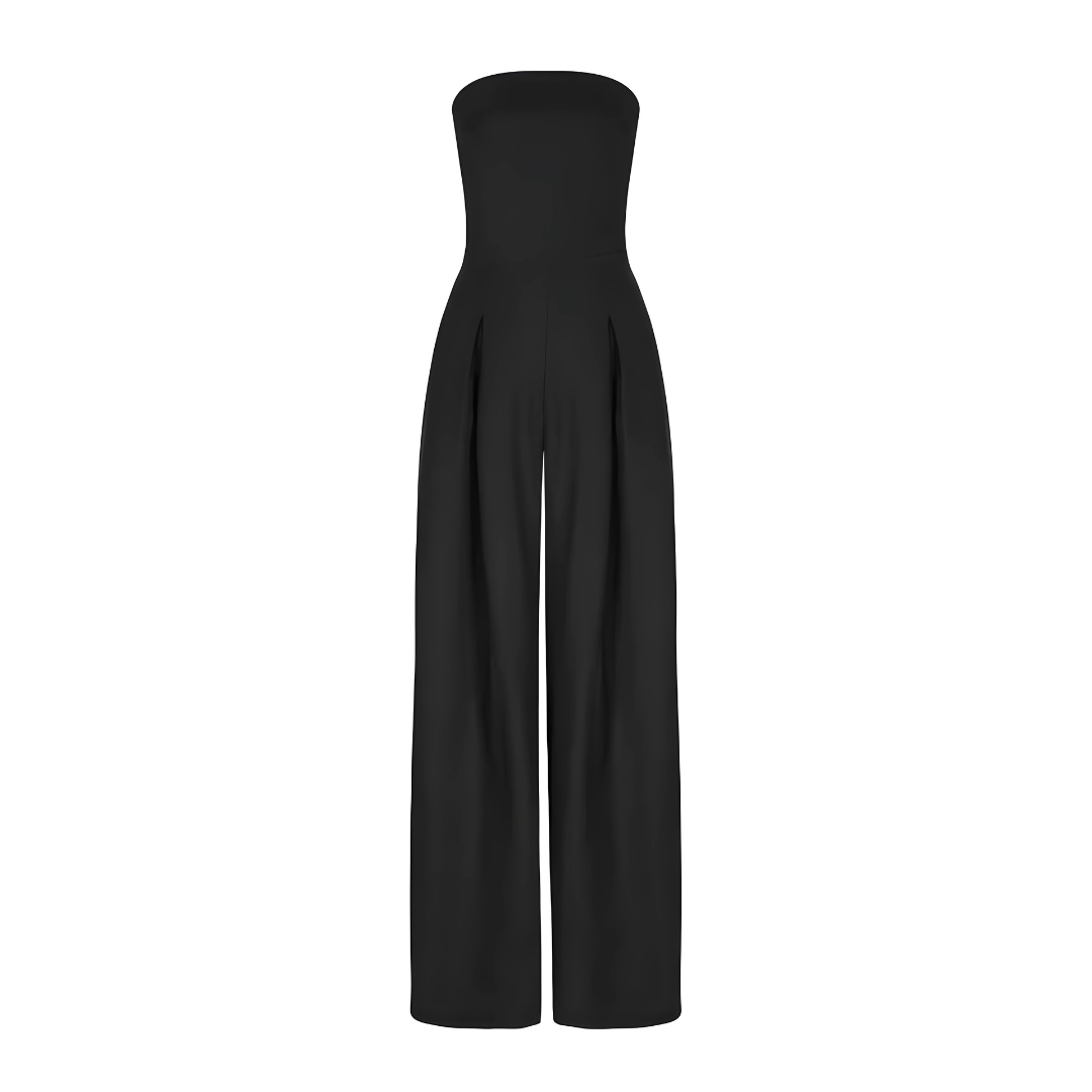 Wide Leg Strapless Jumpsuit