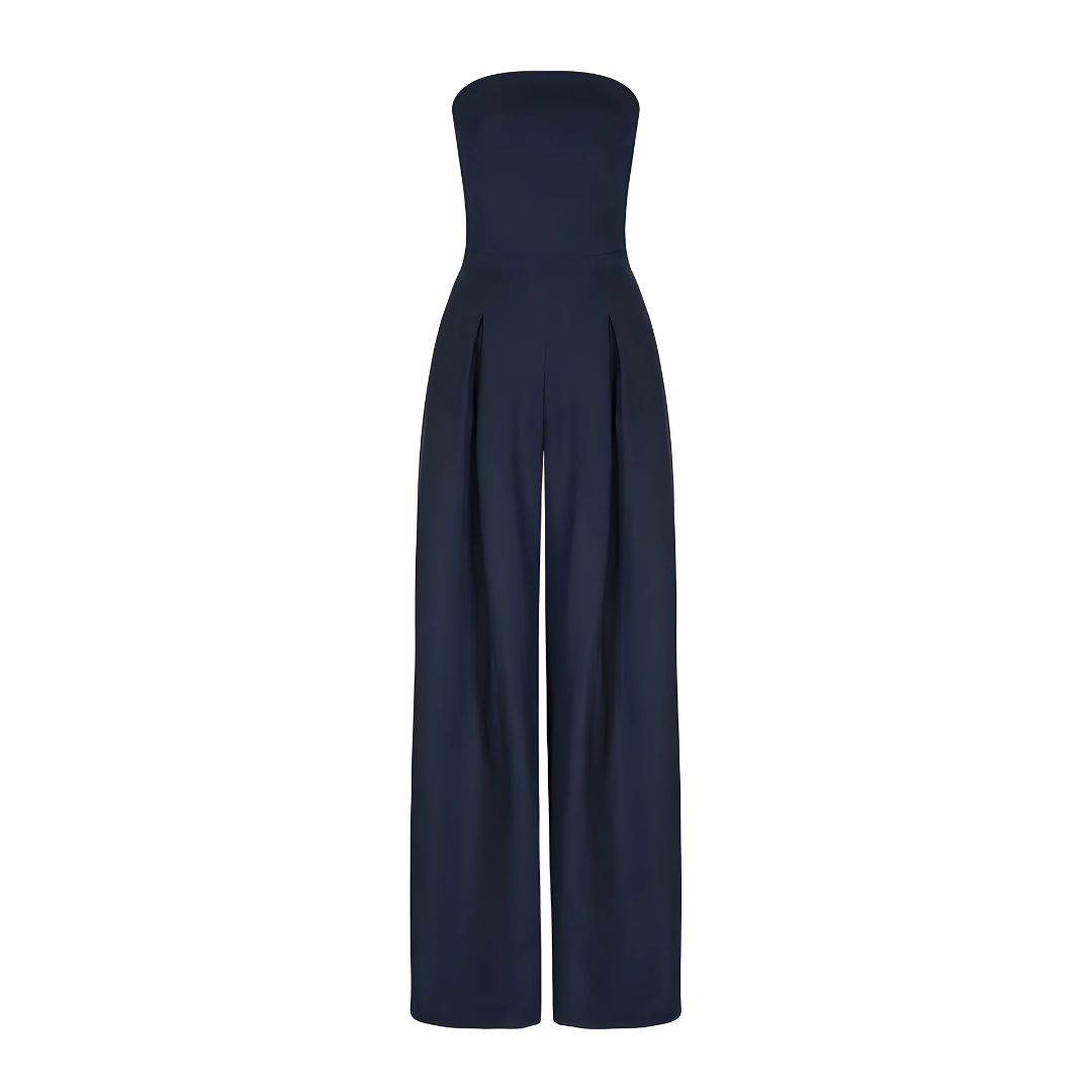 Wide Leg Strapless Jumpsuit