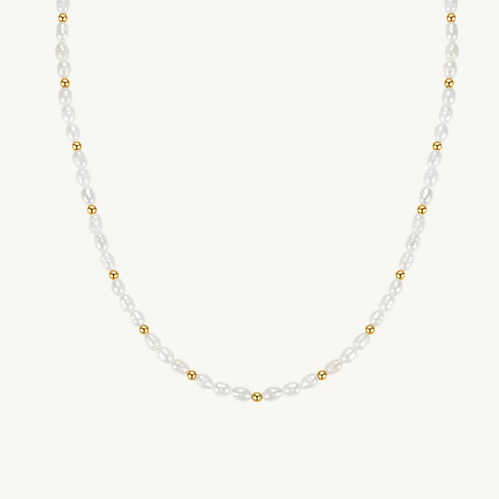 Freshwater Pearl and Gold Necklace