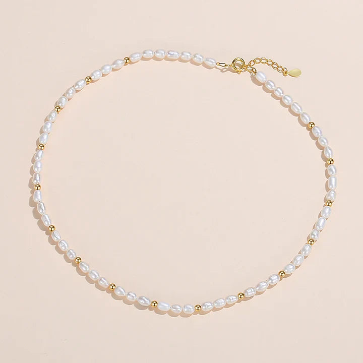 Freshwater Pearl and Gold Necklace