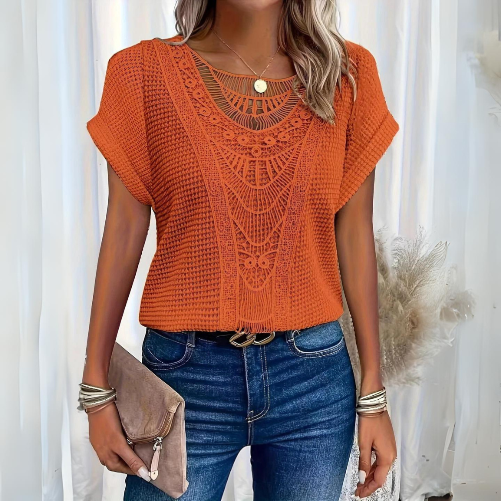 Boho Lace Knit Top