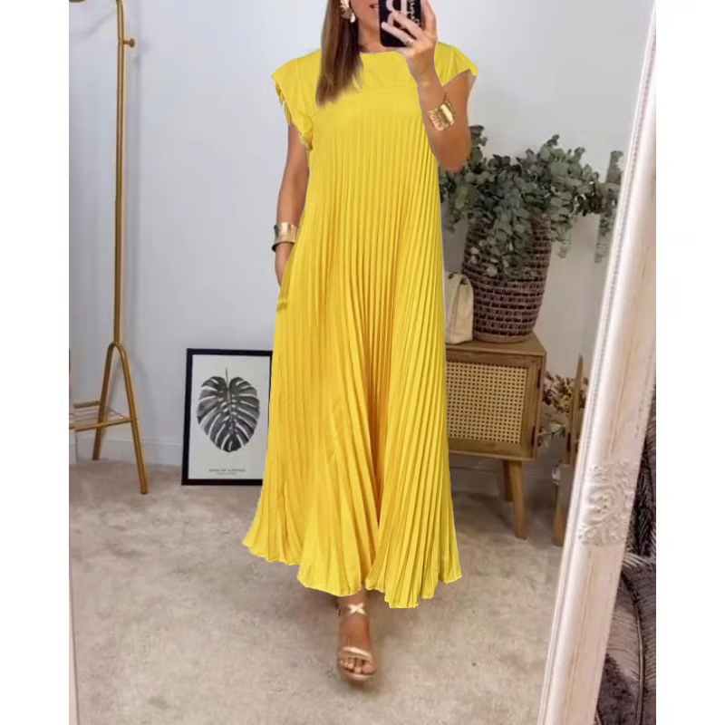 Ayla | Pleated Maxi Dress