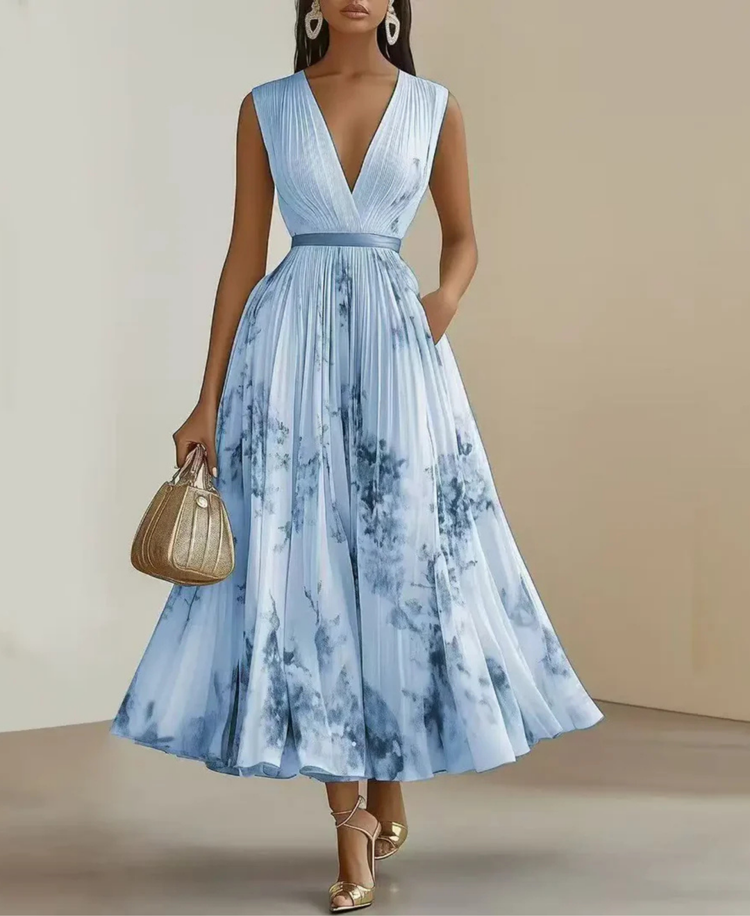Isla  Watercolour floral Maxi Dress
