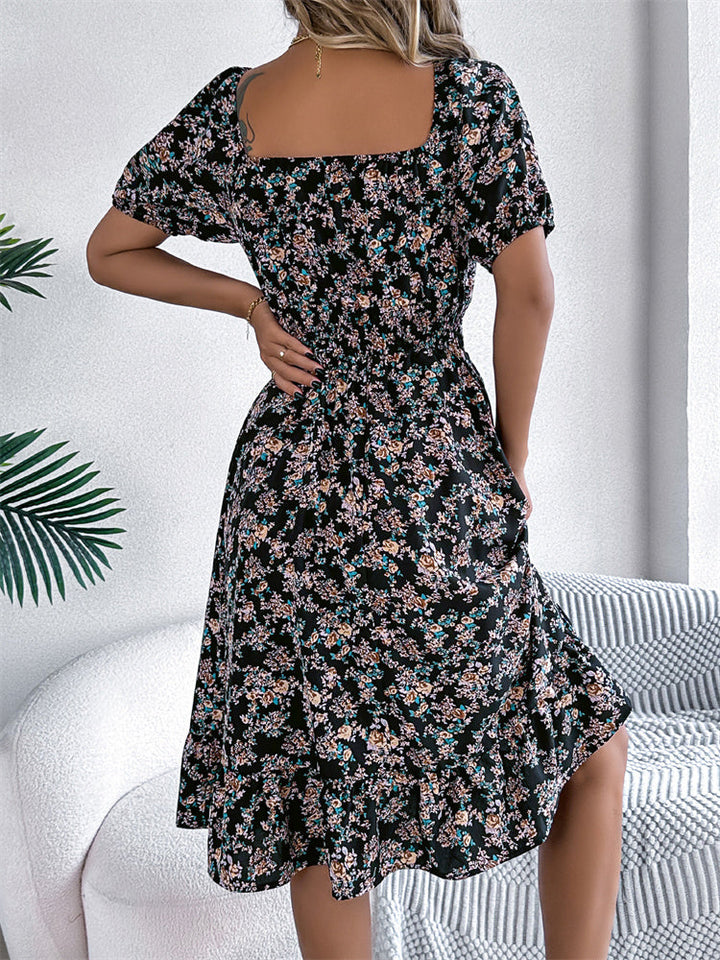Smocked Midi Dress