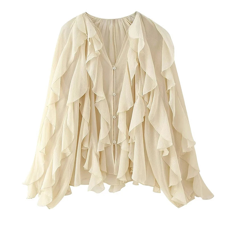 Chloe – Layered Ruffle Statement Blouse