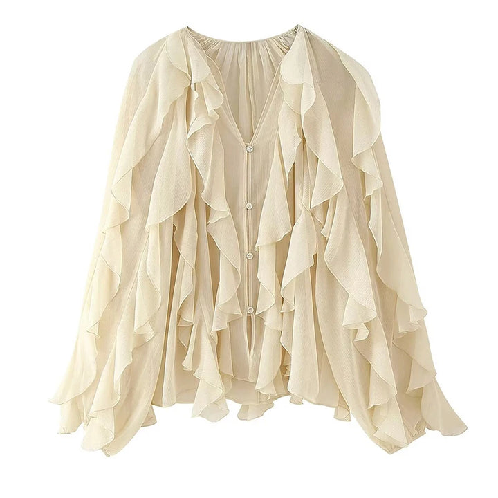 Chloe – Layered Ruffle Statement Blouse