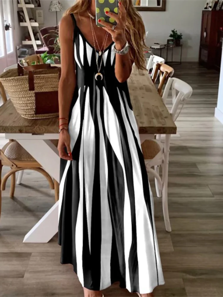 Striped Long Dress