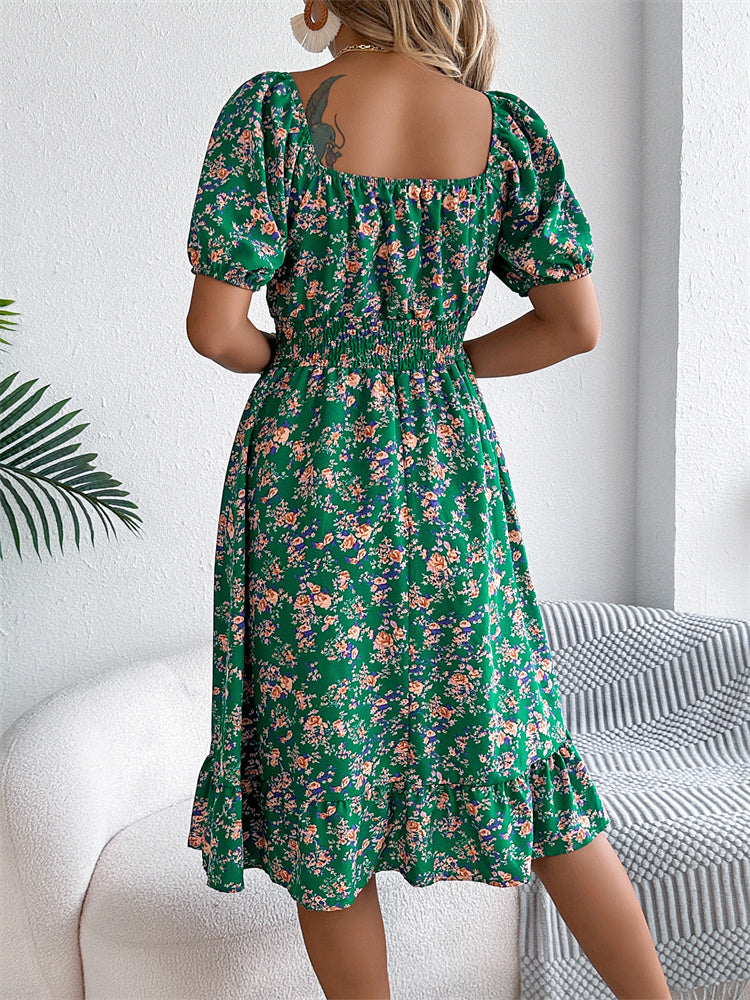 Smocked Midi Dress