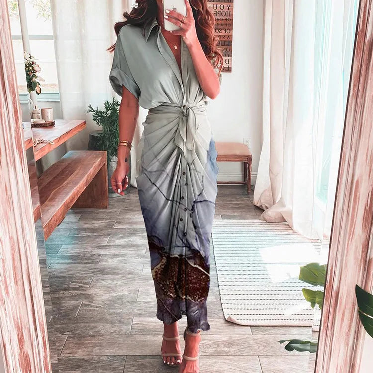 Loraine High Waisted Shirt Dress