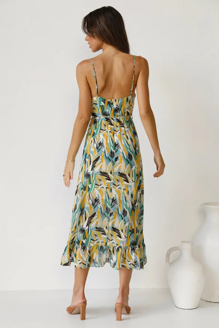 Reese - Printed Spaghetti Strap Dress