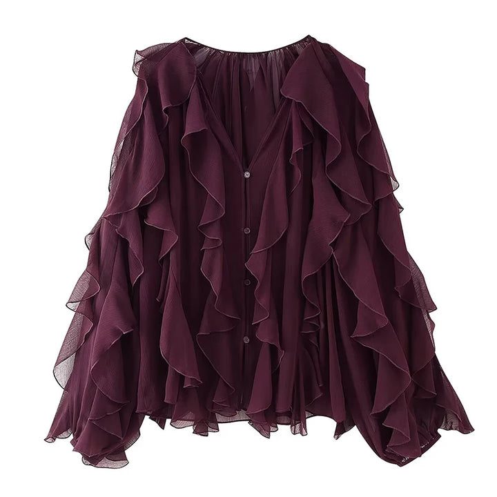 Chloe – Layered Ruffle Statement Blouse