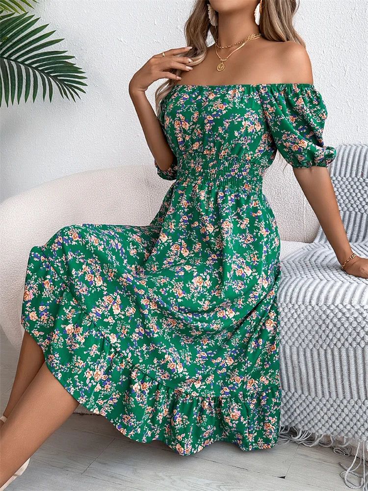 Smocked Midi Dress