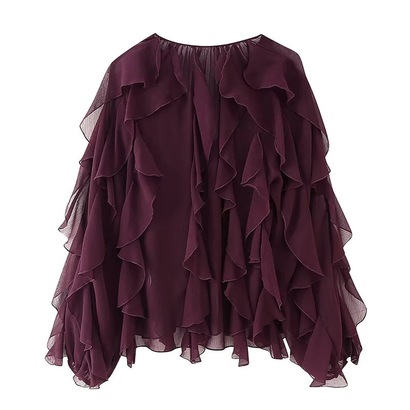Chloe – Layered Ruffle Statement Blouse