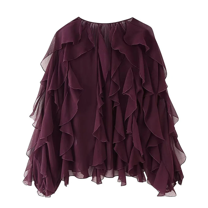Chloe – Layered Ruffle Statement Blouse
