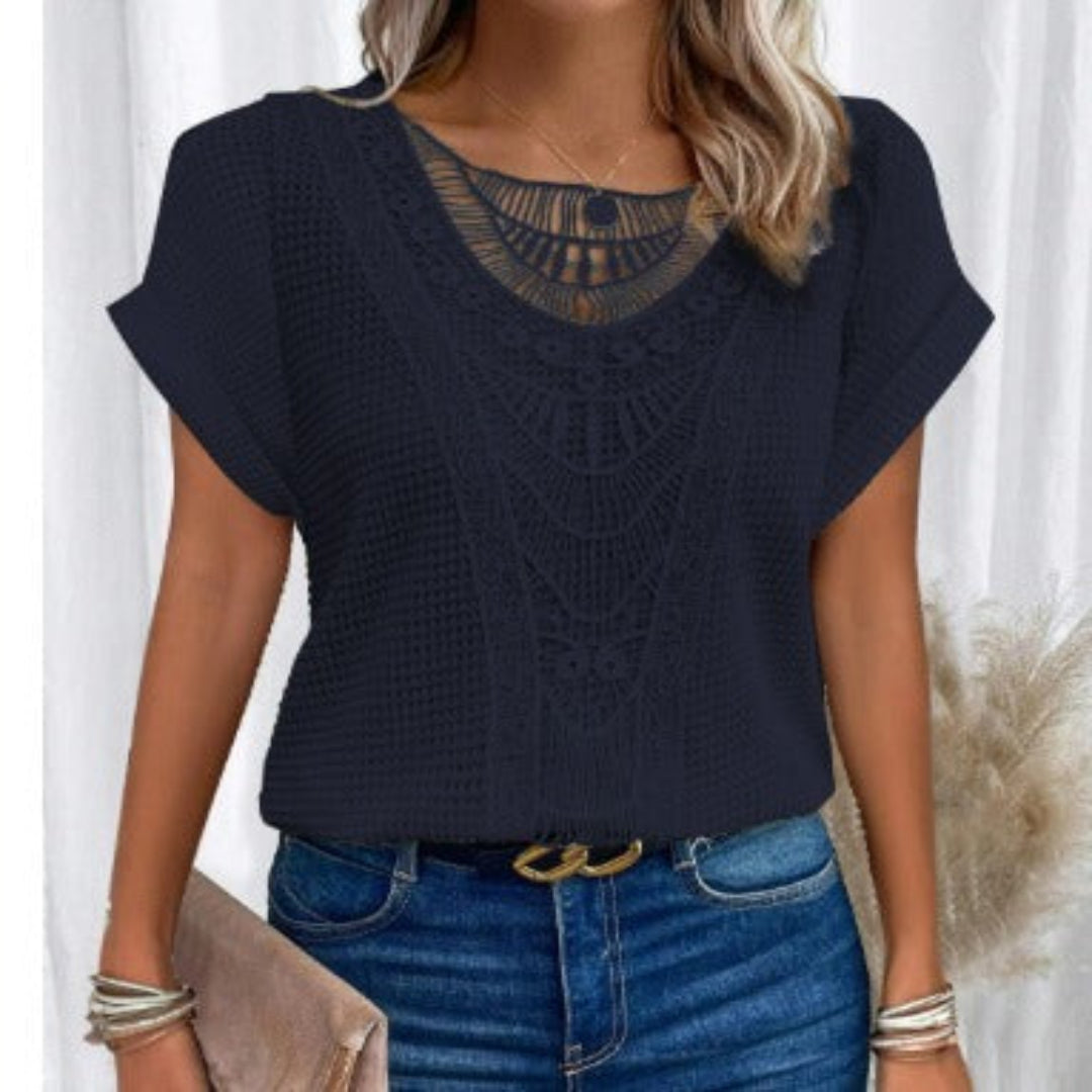 Boho Lace Knit Top
