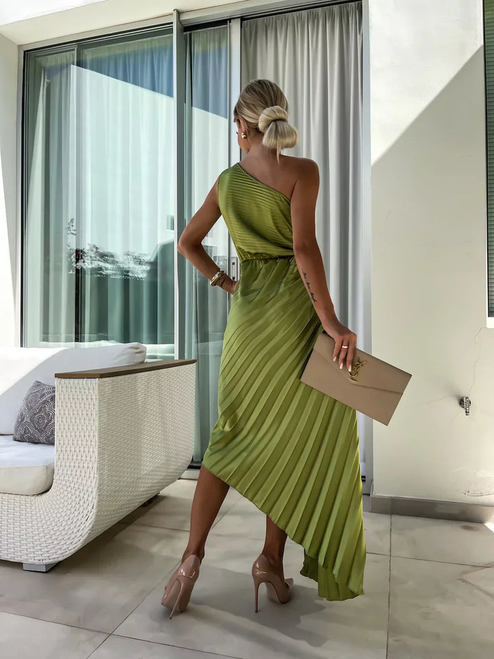 Lizbeth -  Flower Shoulder Maxi Dress