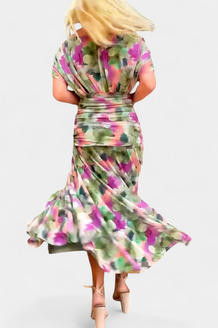 Ariella - Pleated Long Occasion Dress