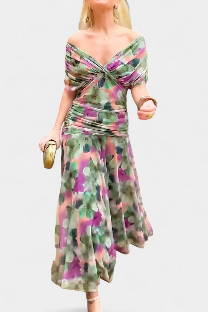 Ariella - Pleated Long Occasion Dress