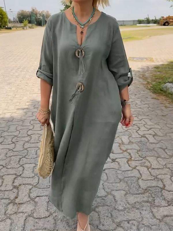 Casual V-neck Dress