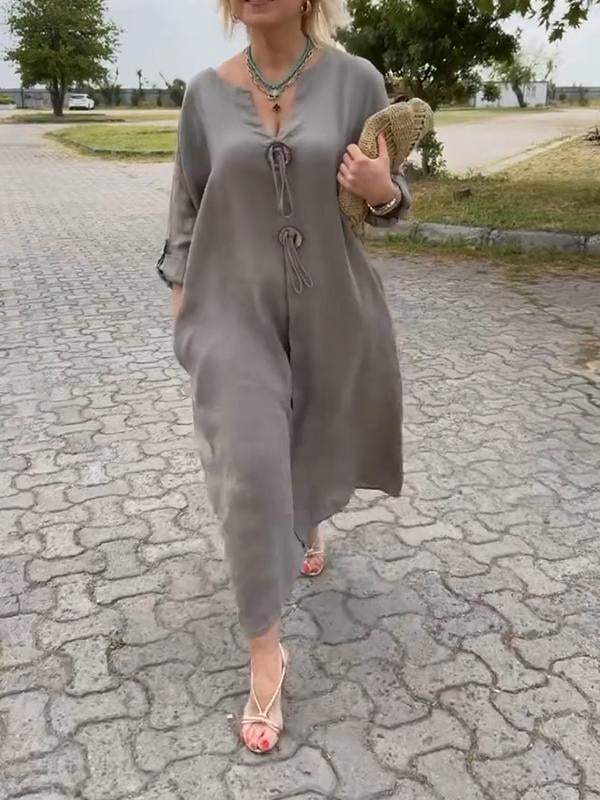 Casual V-neck Dress