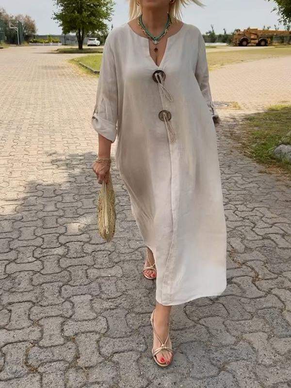 Casual V-neck Dress