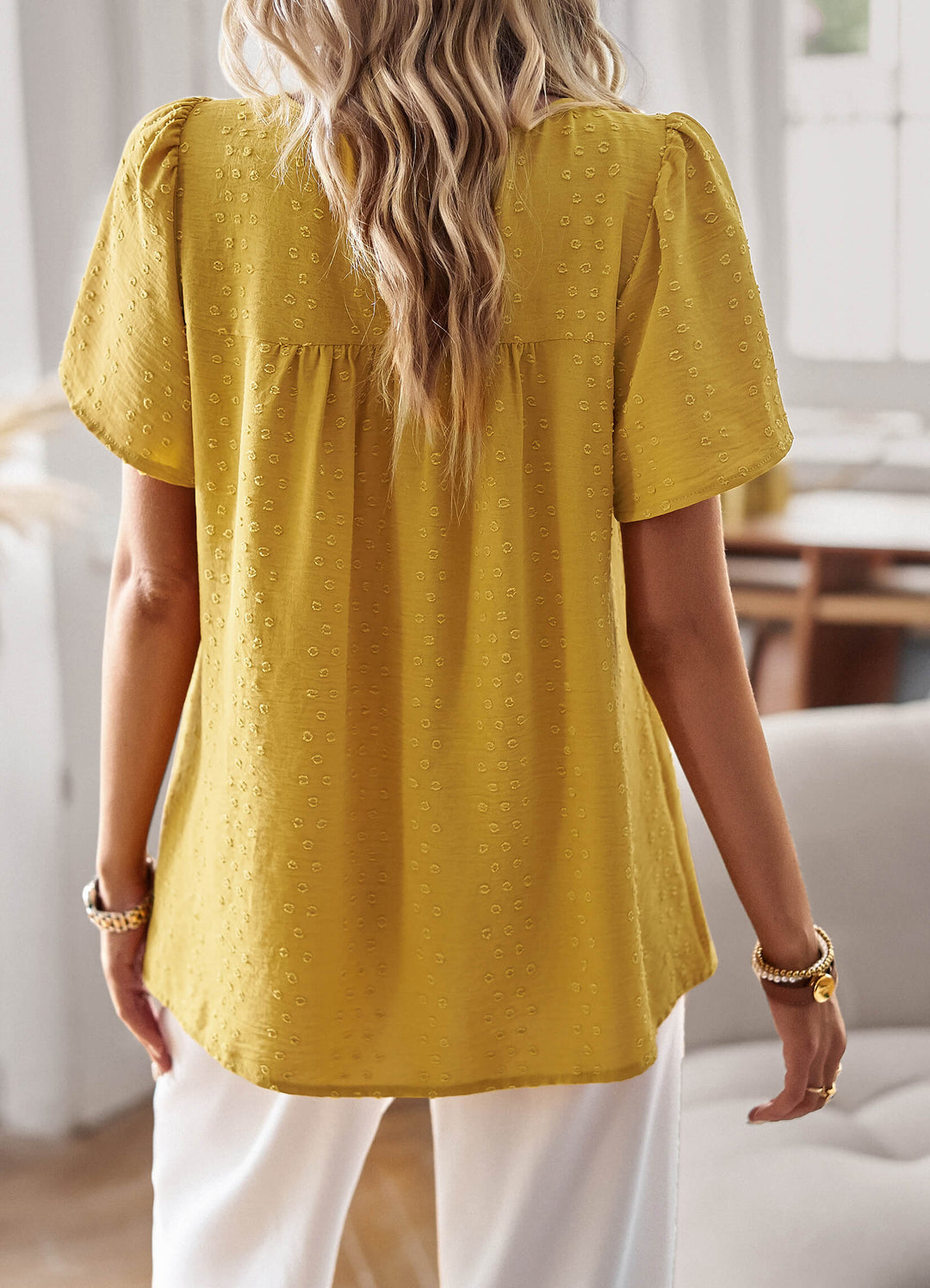 Raegan – Textured Lace Detail Blouse