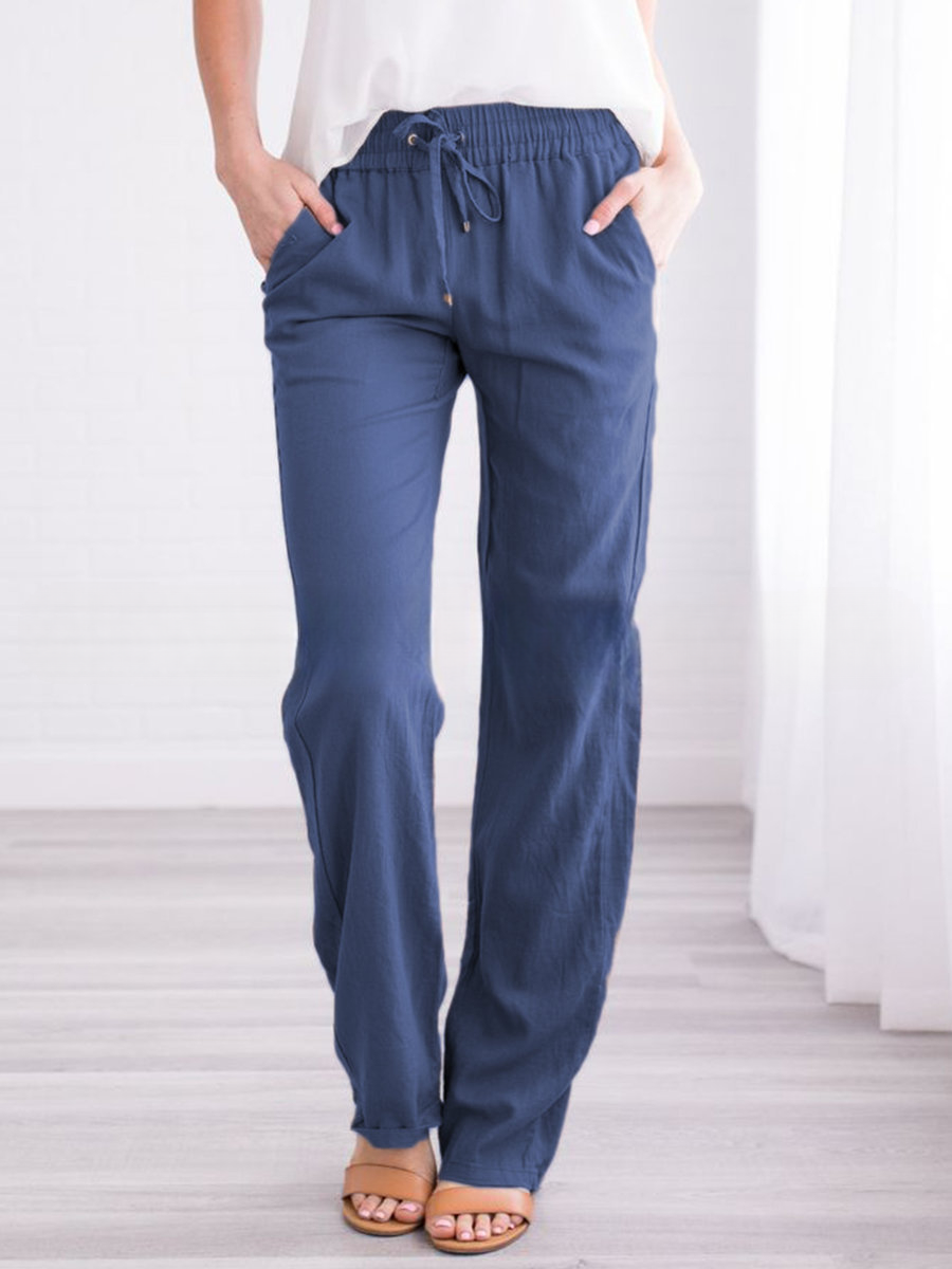 Casual Trousers with Elastic Waistband
