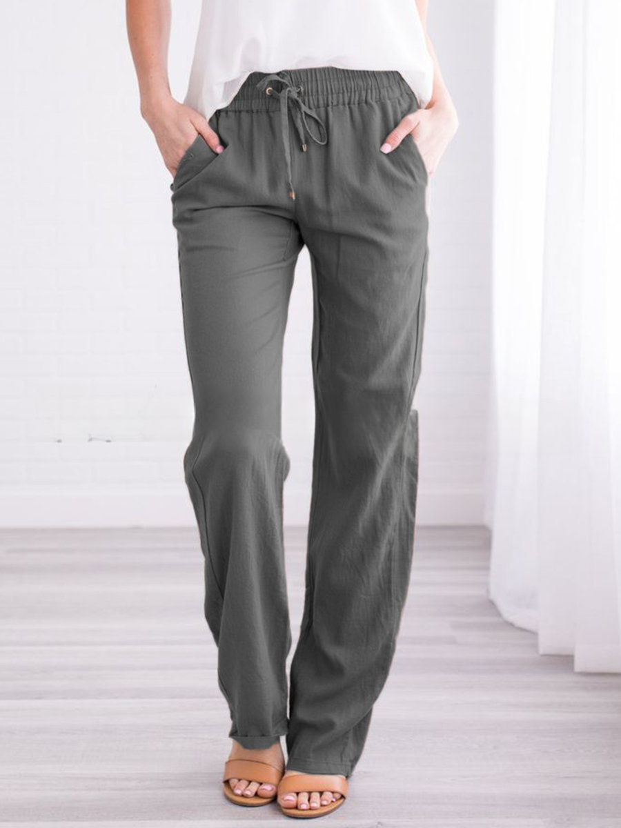 Casual Trousers with Elastic Waistband